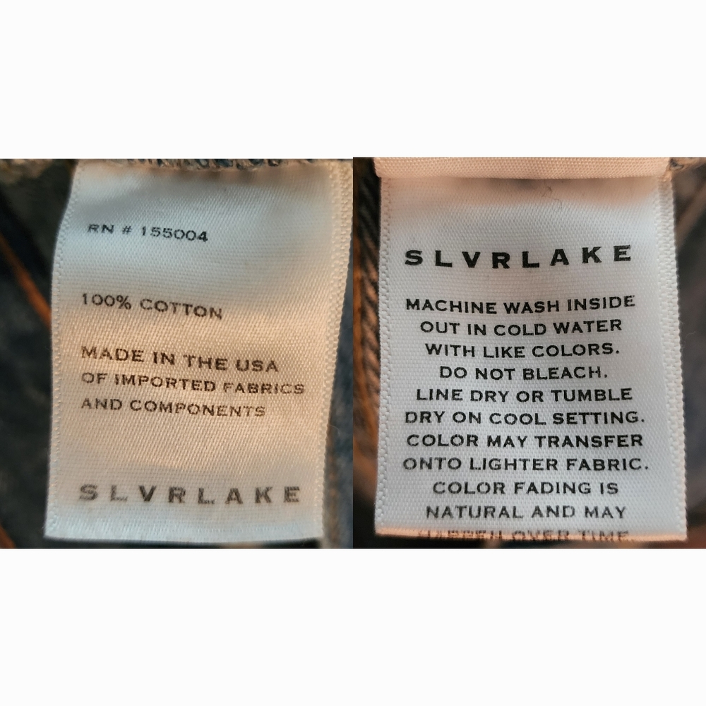 SLVRLAKE - Savior Denim Jeans Size 27 Blue Medium Wash Cargo Pants Retail $329 - Picture 16 of 16